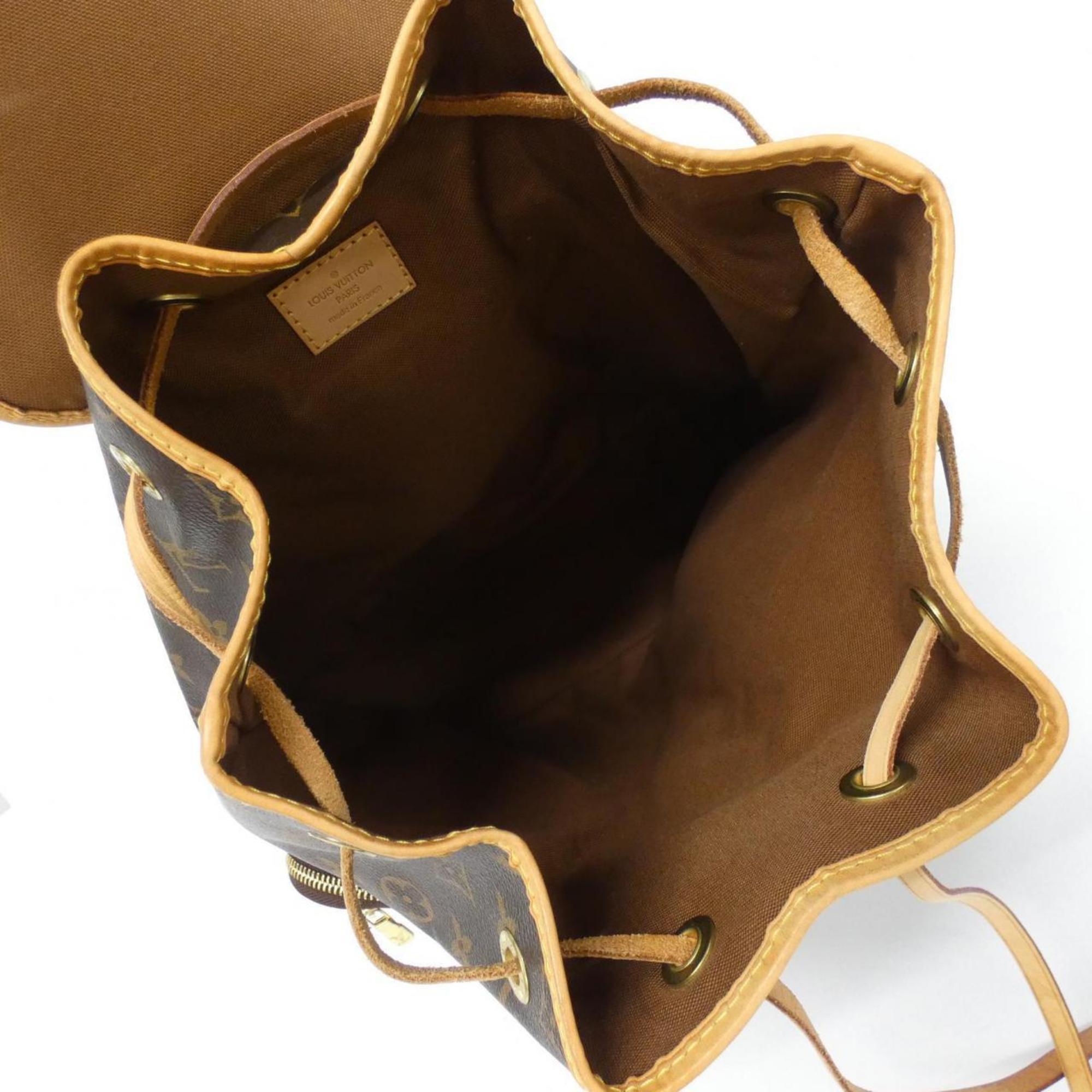 Louis Vuitton Monogram Marron Coated Canvas Backpack (Pre-Owned)