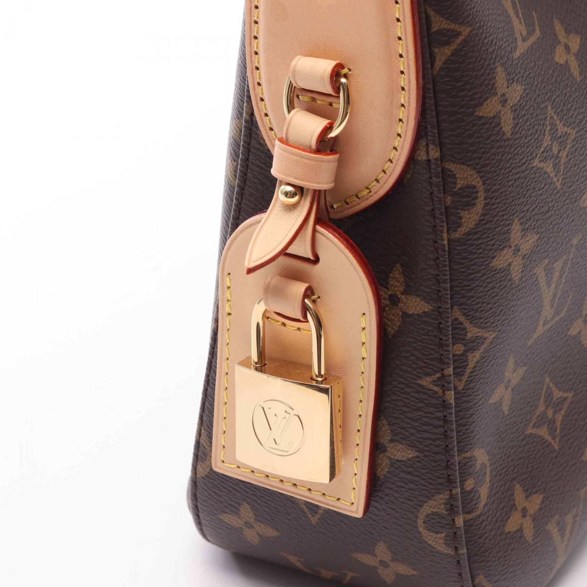 Louis Vuitton Brown Coated Canvas Leather Shoulder Bag (Pre-Owned)