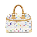 Louis Vuitton White Coated Canvas Handbag (Pre-Owned)