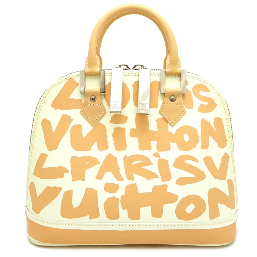 Louis Vuitton Beige White Handbag (Pre-Owned)