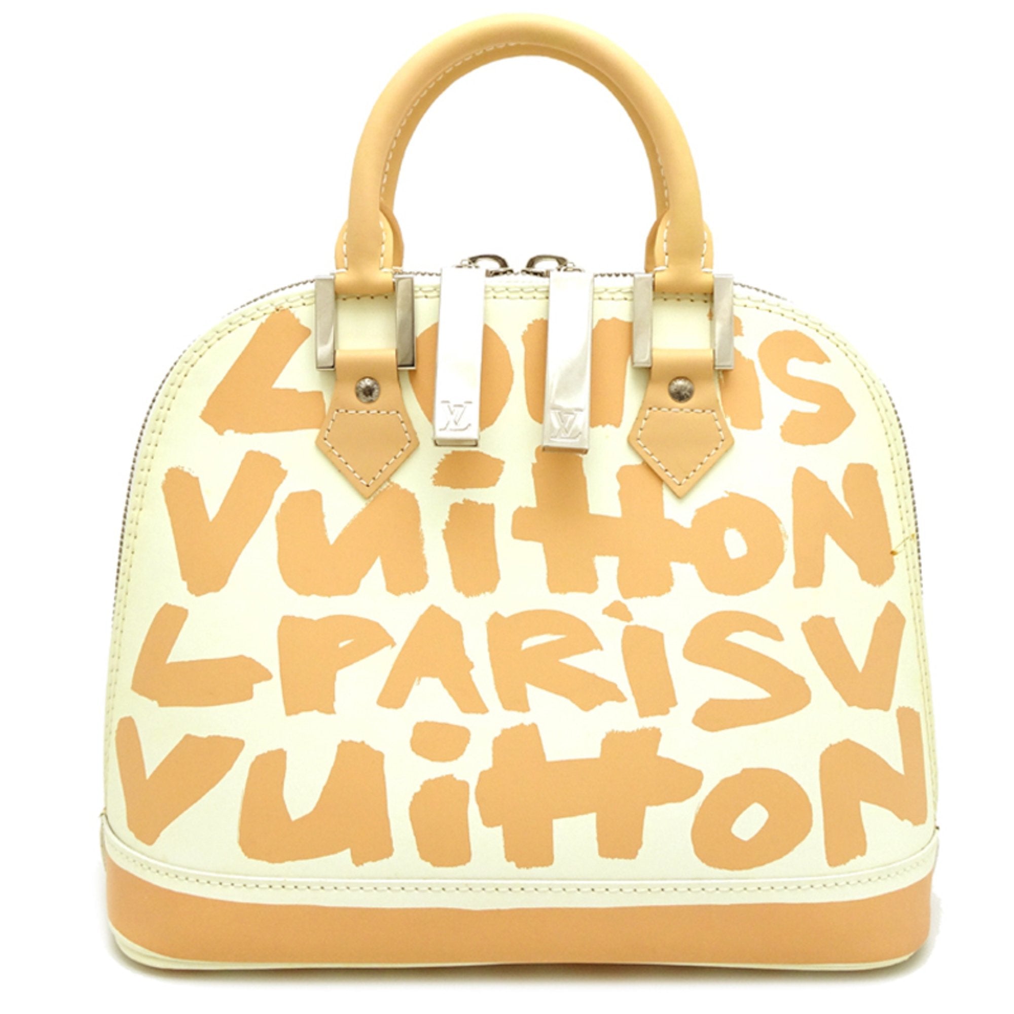Louis Vuitton Beige White Handbag (Pre-Owned)