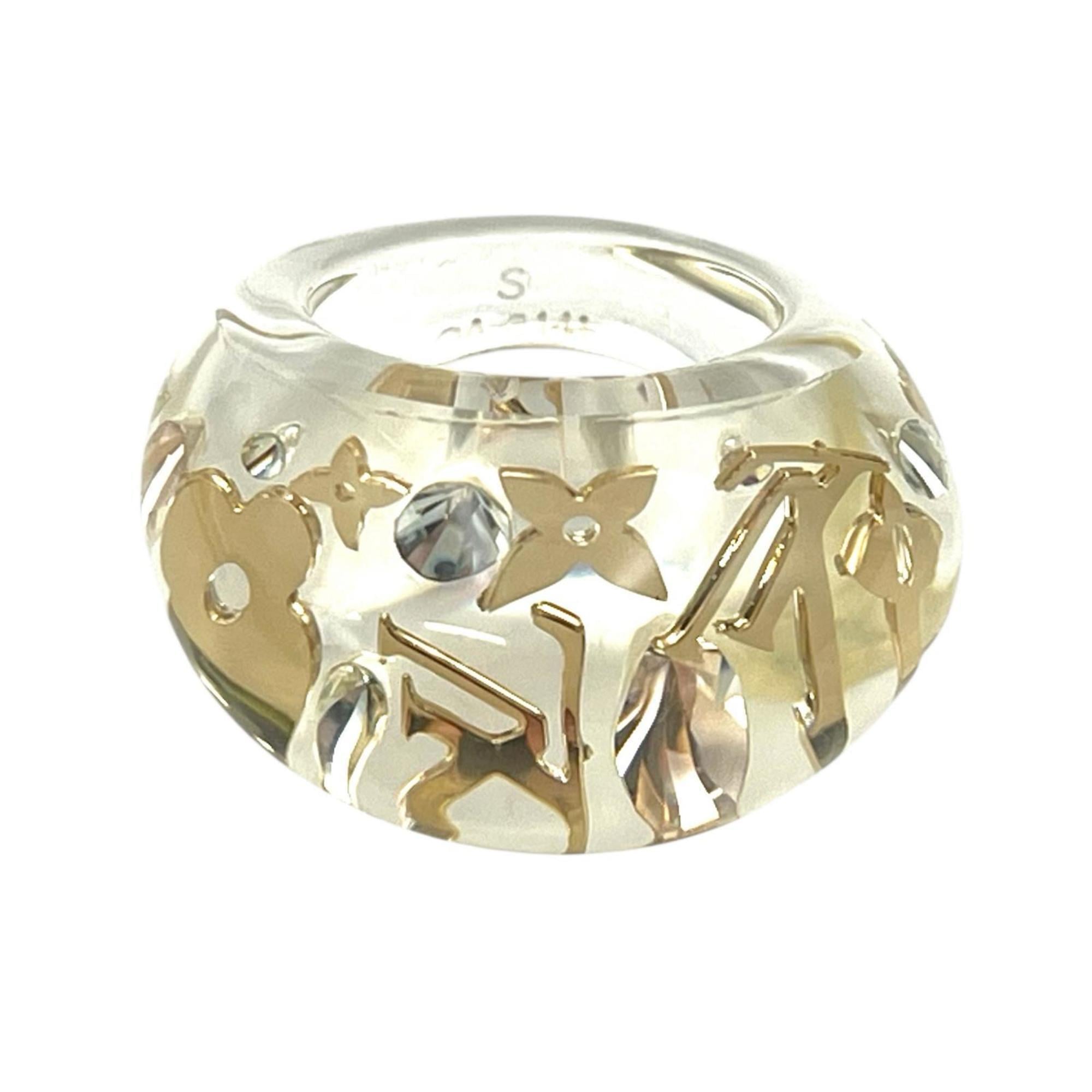 Louis Vuitton Silver Clear Band Ring (Pre-Owned)