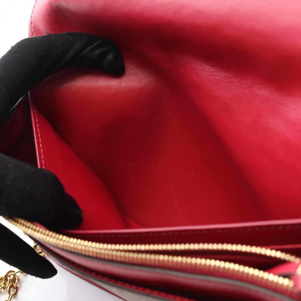 Louis Vuitton Brown Fuchsia Pink Pvc Monogram Coated Canvas Leather Shoulder Bag (Pre-Owned)