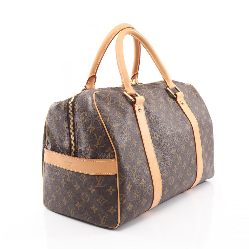 Louis Vuitton Brown Coated Canvas Leather Boston Bag (Pre-Owned)