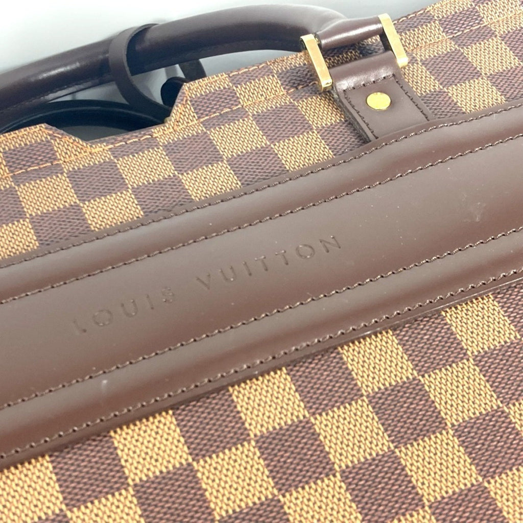 Louis Vuitton Brown Damier Canvas Ebene Damier Canvas Boston Bag (Pre-Owned)