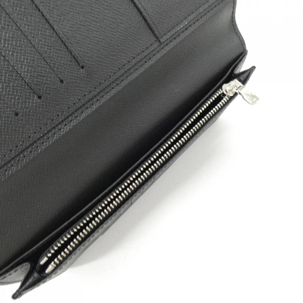 Louis Vuitton Black Leather Long Wallet (Bi-Fold) (Pre-Owned)