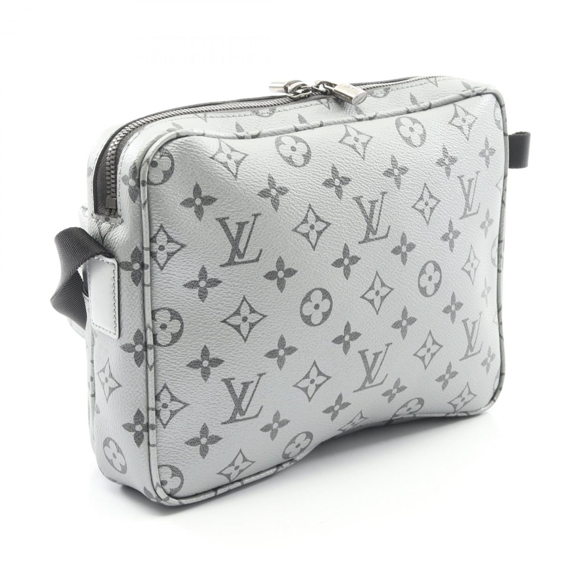 Louis Vuitton Silver Coated Canvas Shoulder Bag (Pre-Owned)