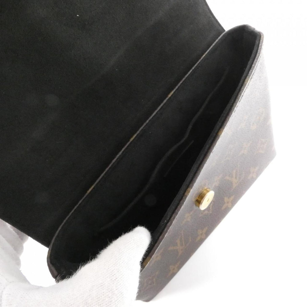 Louis Vuitton Black Marron Coated Canvas Leather Handbag (Pre-Owned)
