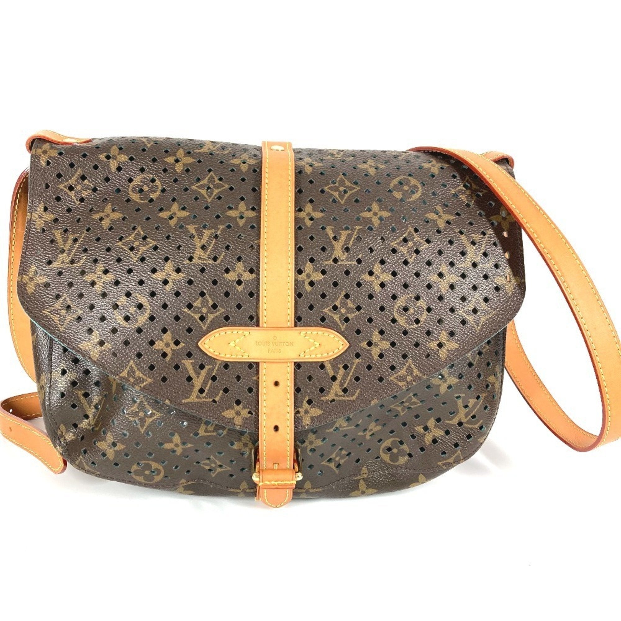 Louis Vuitton Blue Brown Monogram Monogram Perforated Shoulder Bag (Pre-Owned)