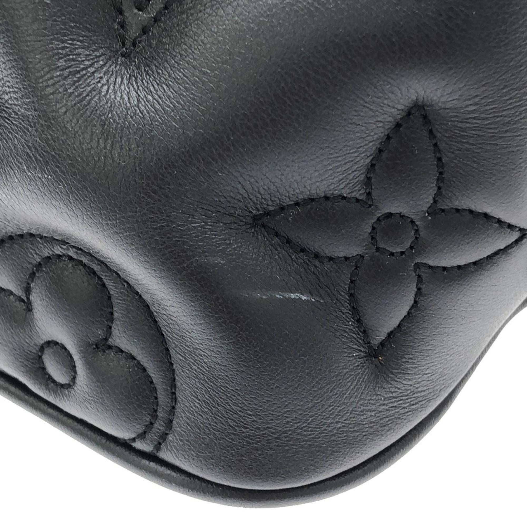Louis Vuitton Black Leather Handbag (Pre-Owned)