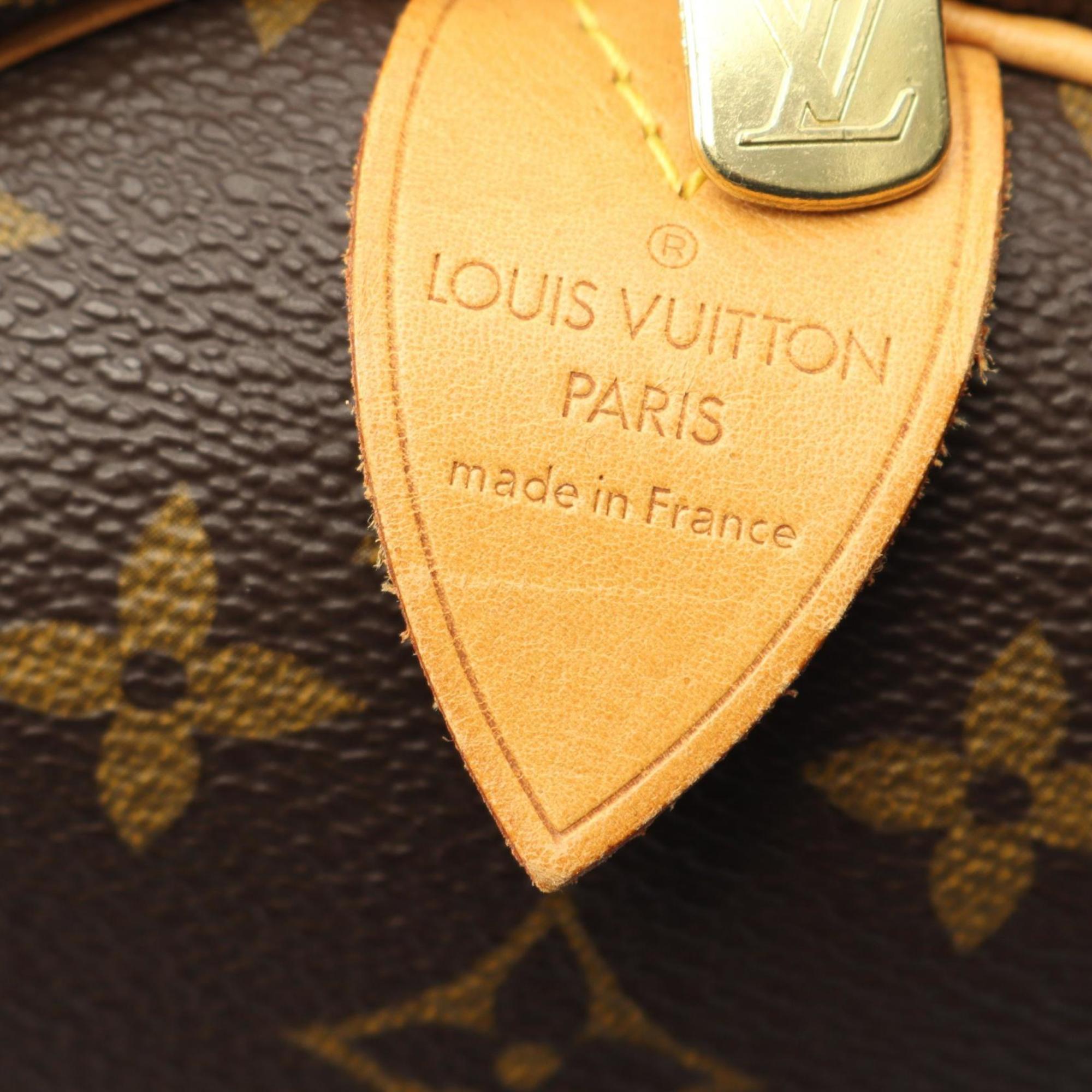 Louis Vuitton Brown Monogram Coated Canvas Leather Boston Bag (Pre-Owned)