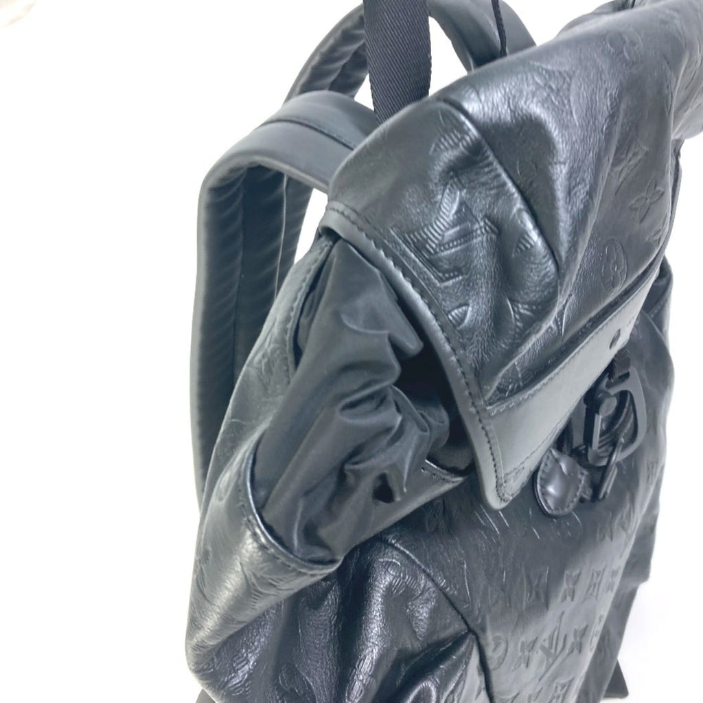 Louis Vuitton Black Leather Backpack (Pre-Owned)