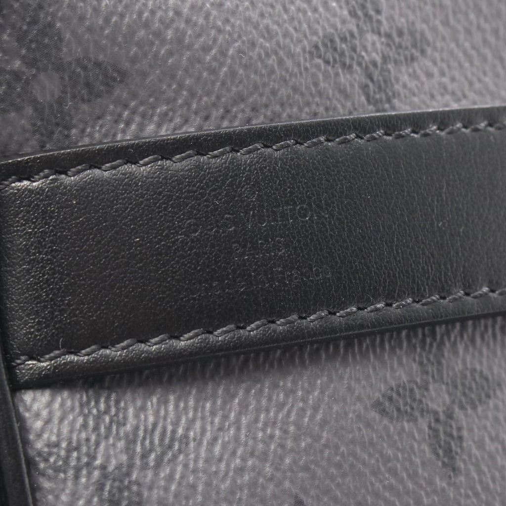 Louis Vuitton Black Gray Coated Canvas Leather Handbag (Pre-Owned)