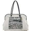 Louis Vuitton Black Galle Yellow Leather Canvas Boston Bag Shoulder Bag Tote Bag (Pre-Owned)