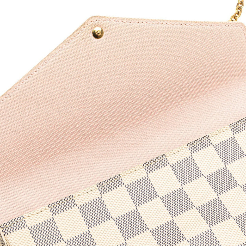 Louis Vuitton Damier Azur Ivory Pvc Leather Pochette Shoulder Bag (Pre-Owned)