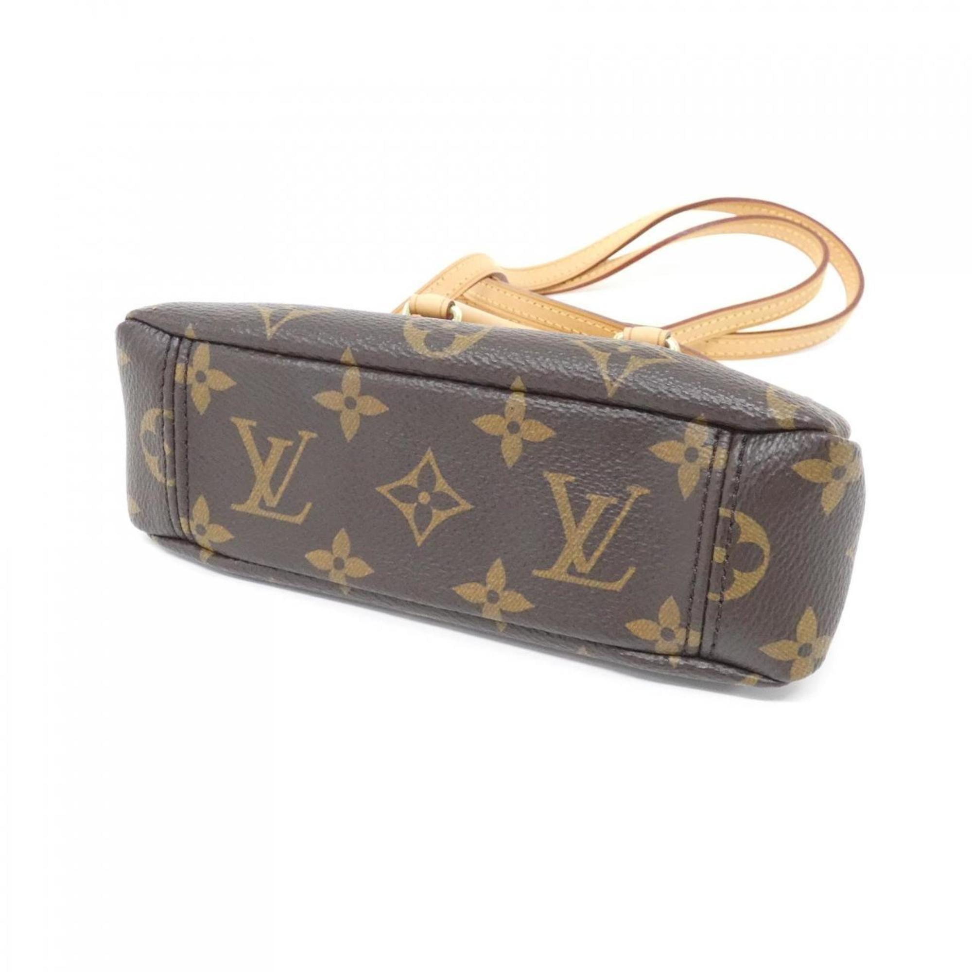 Louis Vuitton Cerise Marron Coated Canvas Leather Handbag (Pre-Owned)