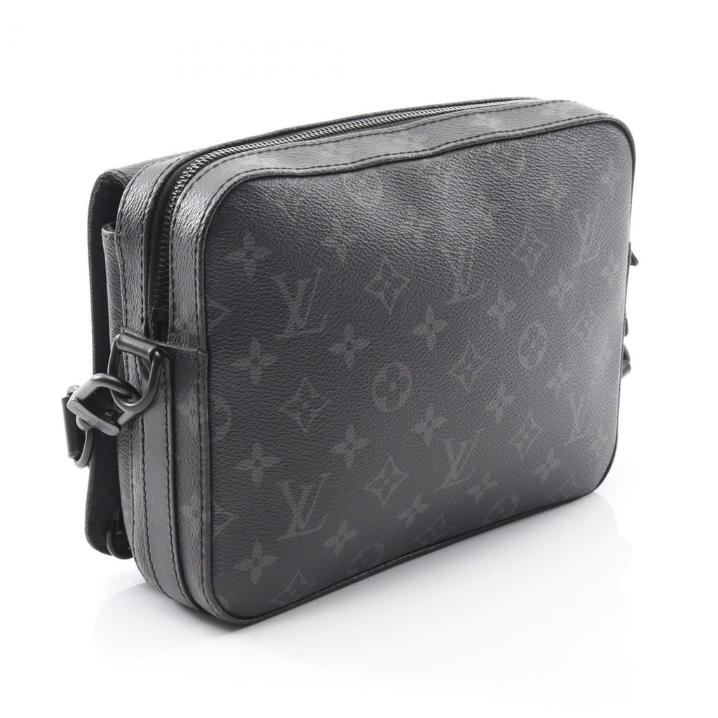 Louis Vuitton Gray Coated Canvas Monogram Eclipse Pvc Leather Shoulder Bag (Pre-Owned)