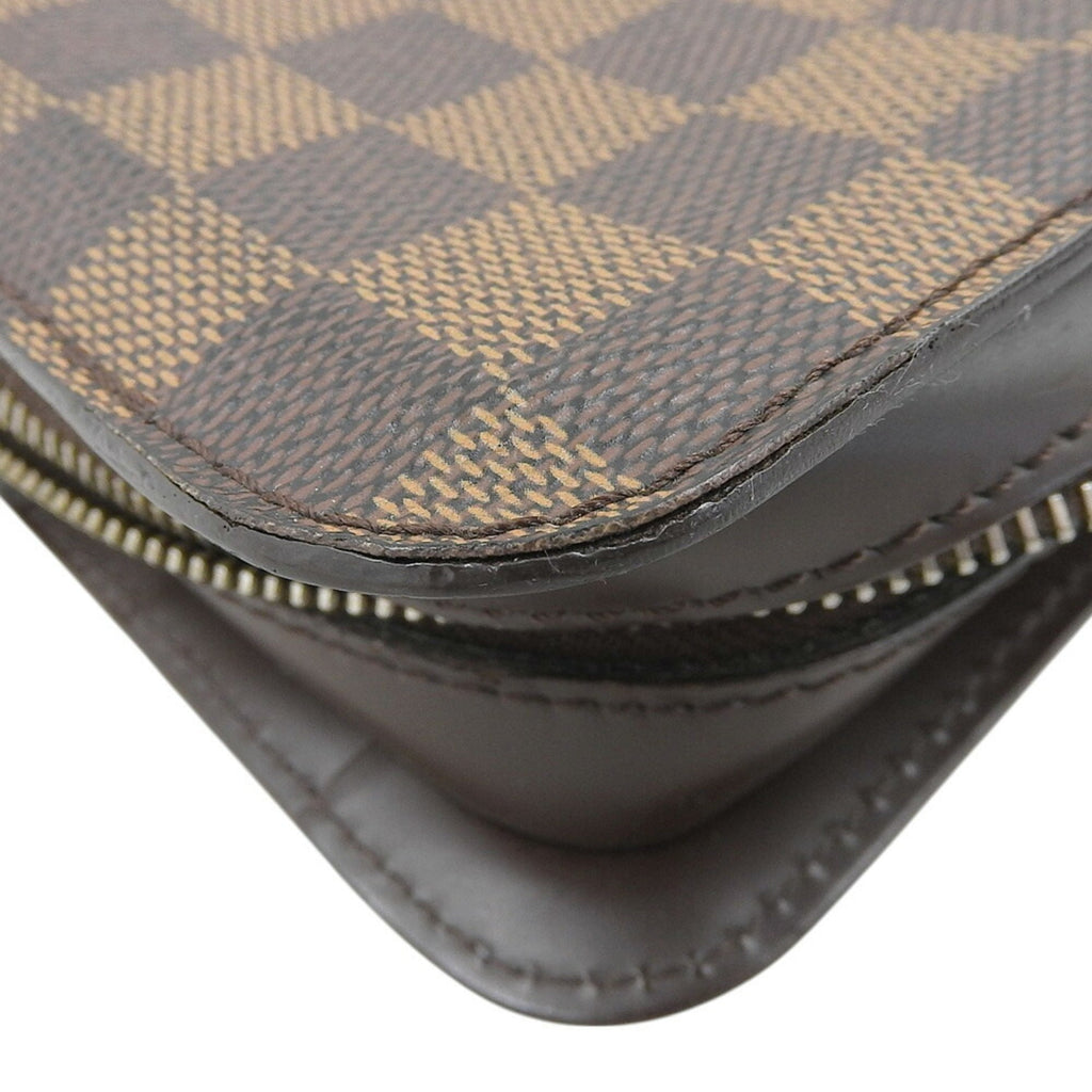 Louis Vuitton Damier Damier Canvas Ebene Pvc Clutch Bag (Pre-Owned)