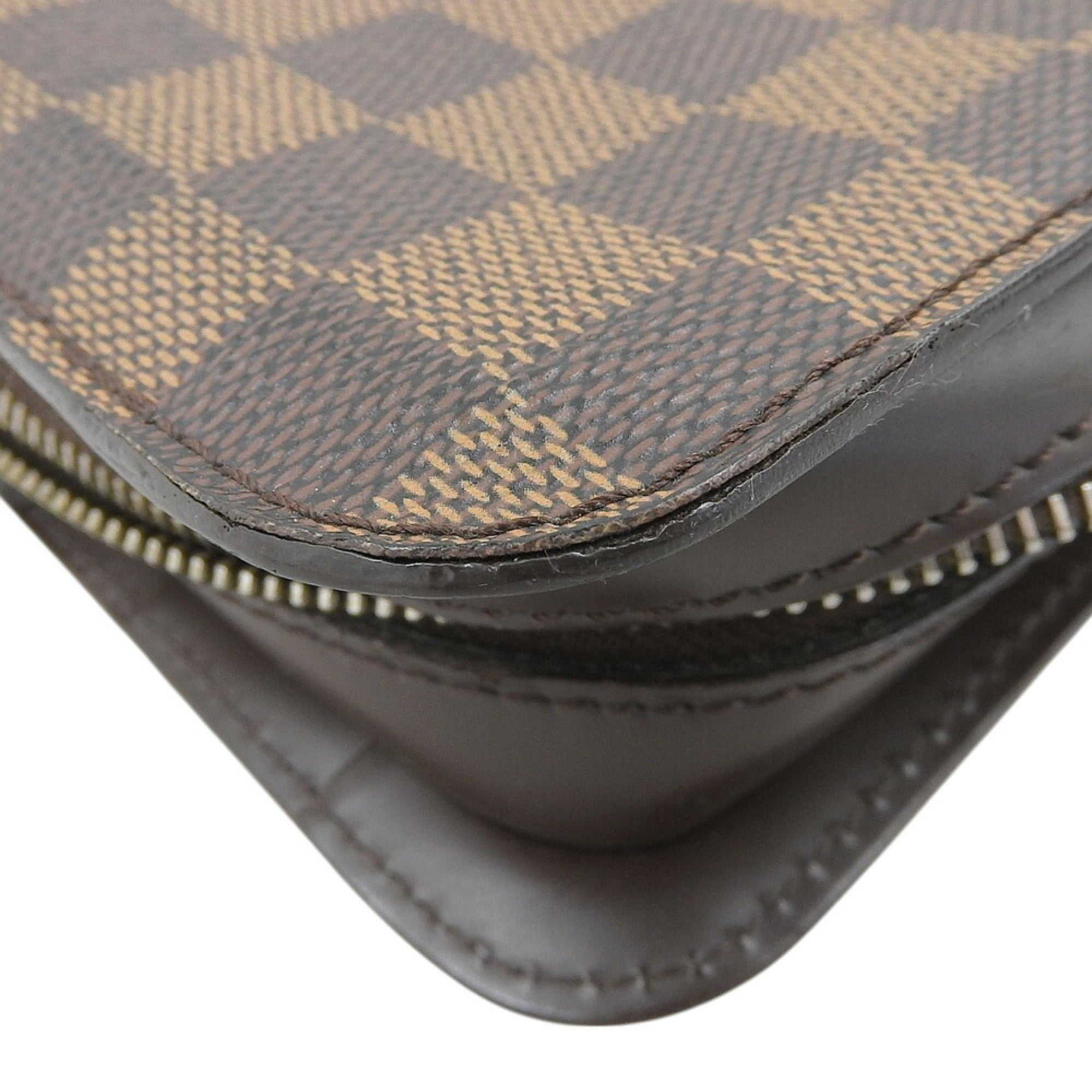 Louis Vuitton Damier Damier Canvas Ebene Pvc Clutch Bag (Pre-Owned)