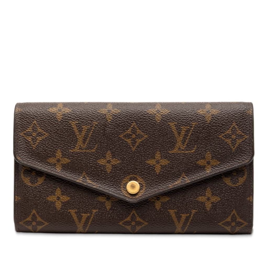 Louis Vuitton Brown Pvc Leather Long Wallet (Tri-Fold) (Pre-Owned)