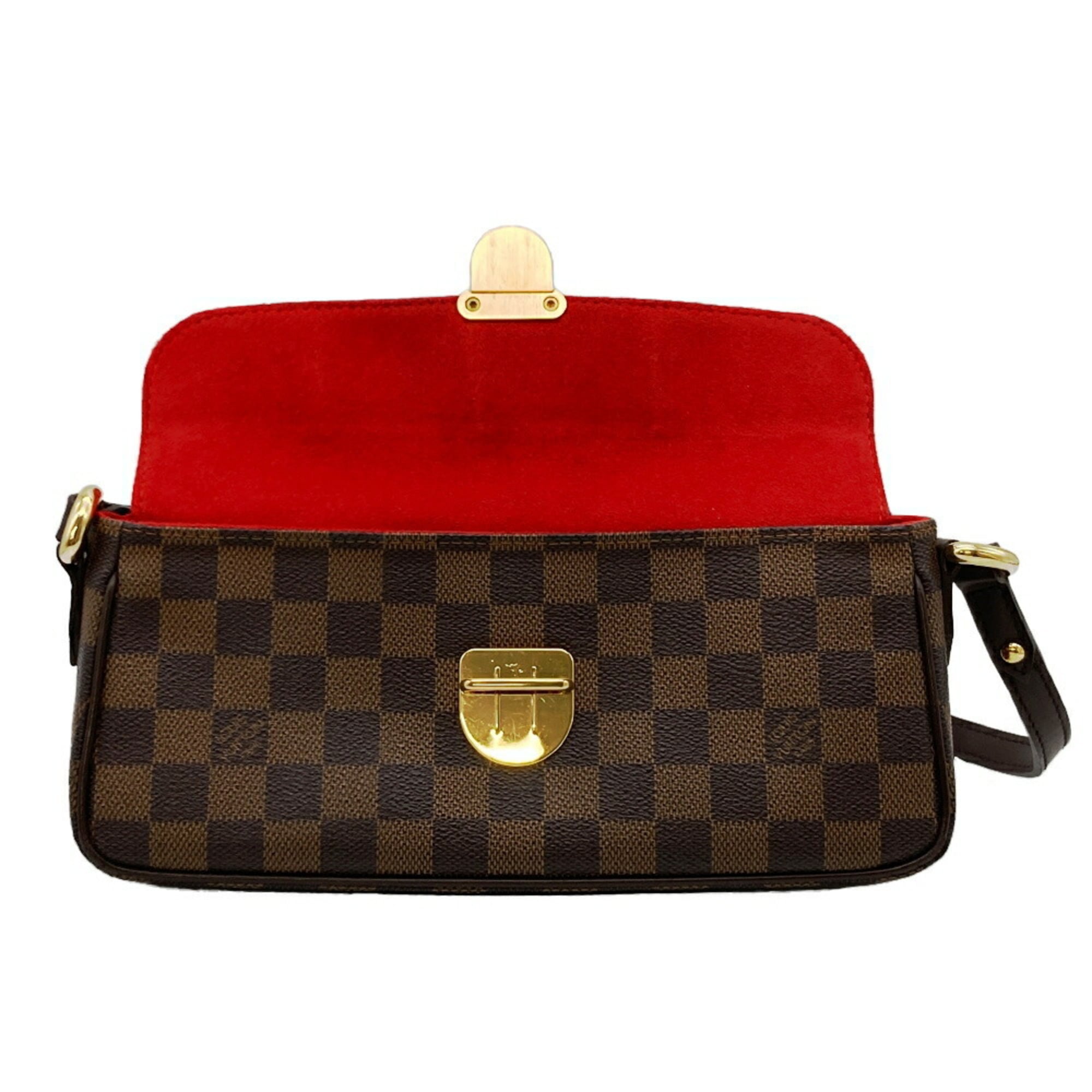 Louis Vuitton Damier Brown Damier Canvas Ebene Galle Leather Shoulder Bag (Pre-Owned)