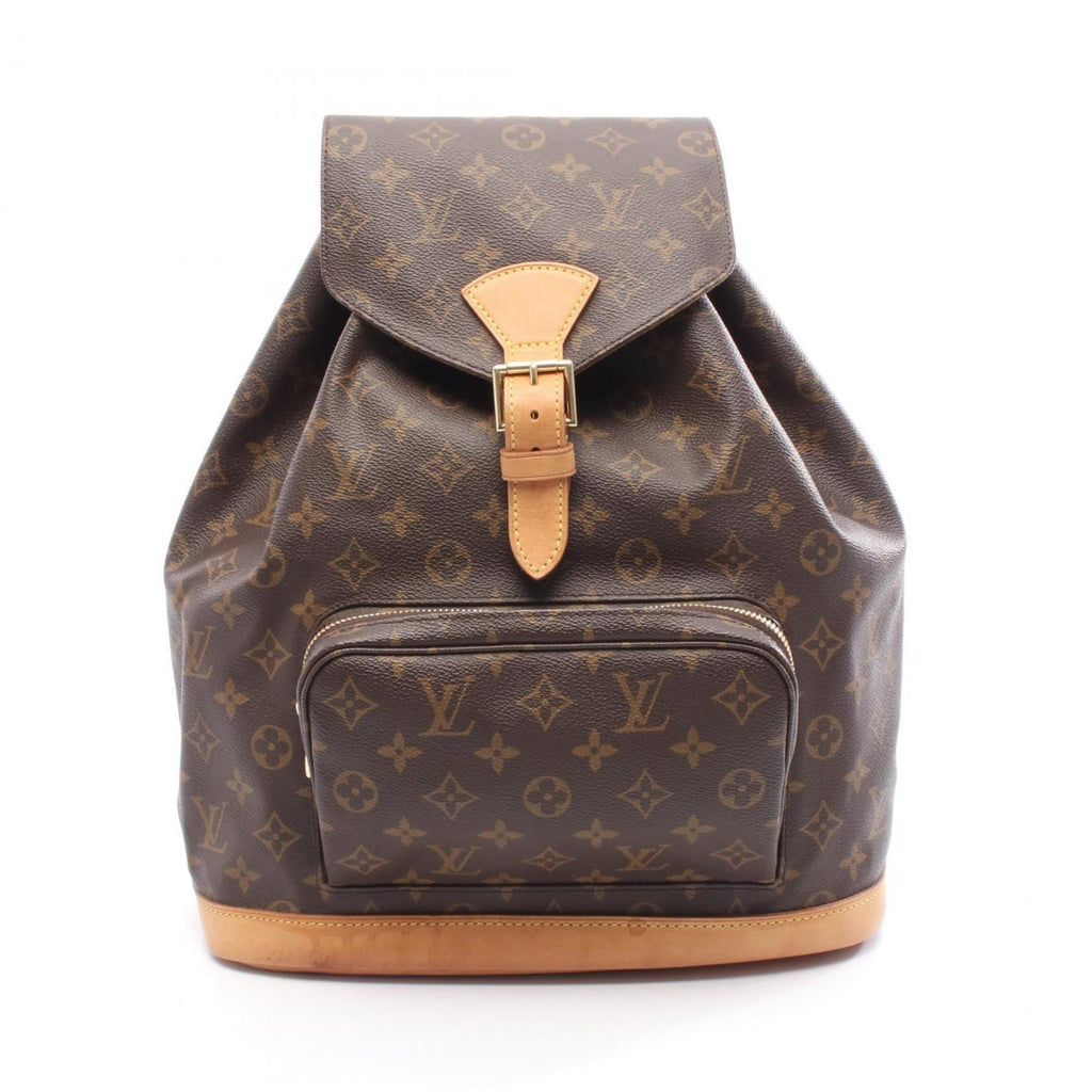 Louis Vuitton Brown Pvc Coated Canvas Monogram Leather Backpack (Pre-Owned)