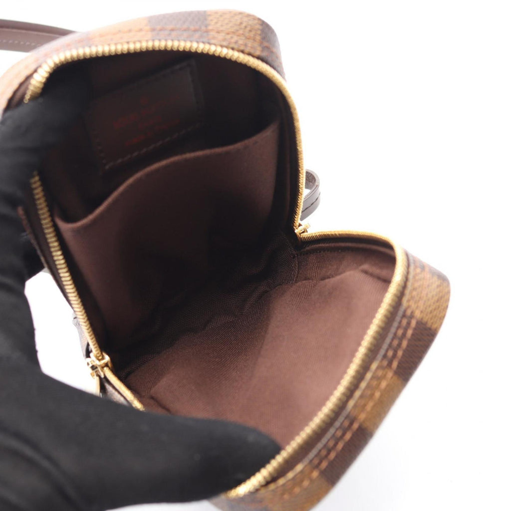 Louis Vuitton Brown Ebene Damier Canvas Leather Pvc Pouch (Pre-Owned)