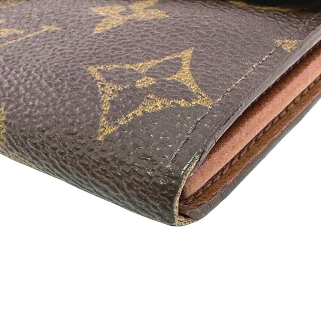 Louis Vuitton Brown Leather Wallet (Tri-Fold) (Pre-Owned)