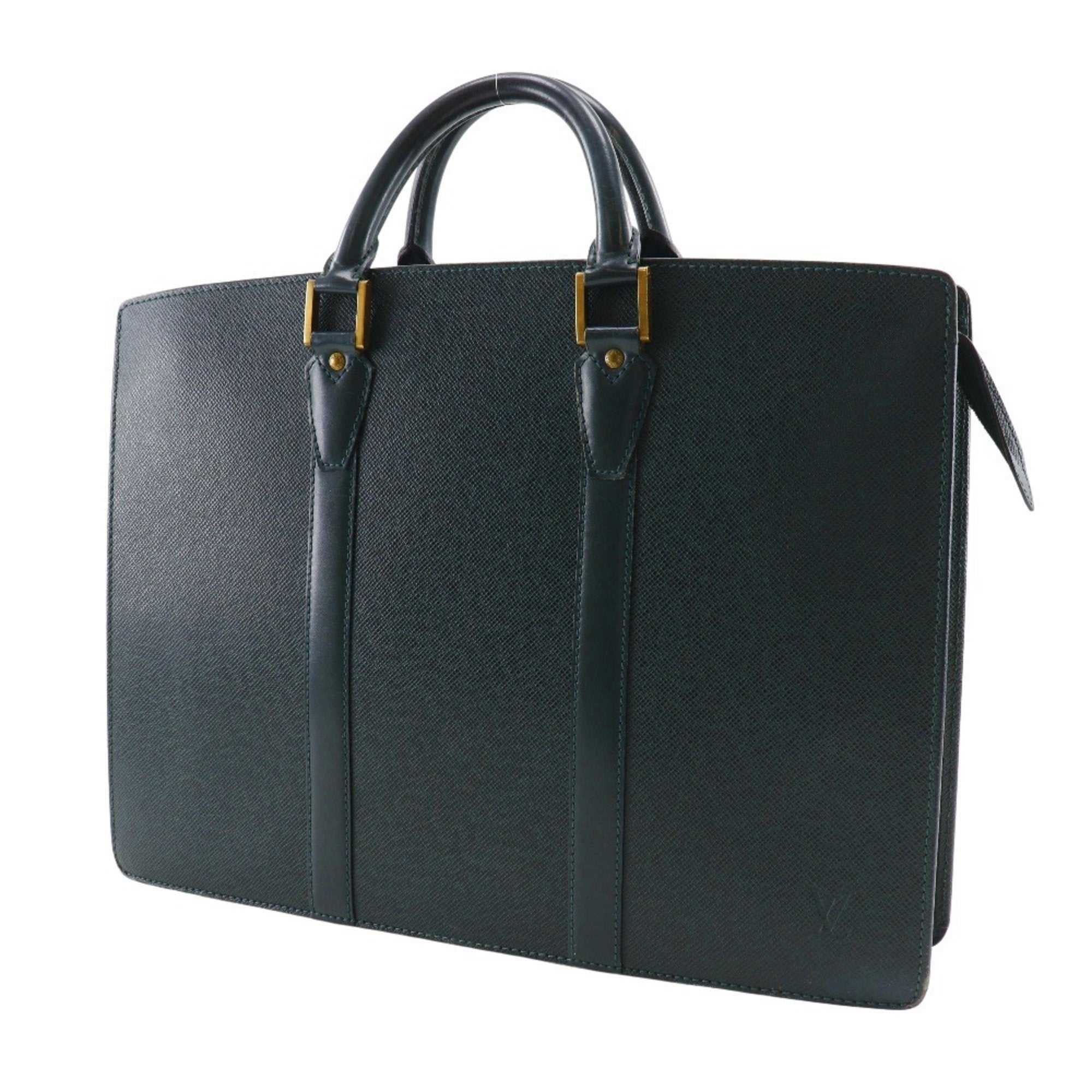Louis Vuitton Episea Green Taiga Leather Briefcase (Pre-Owned)