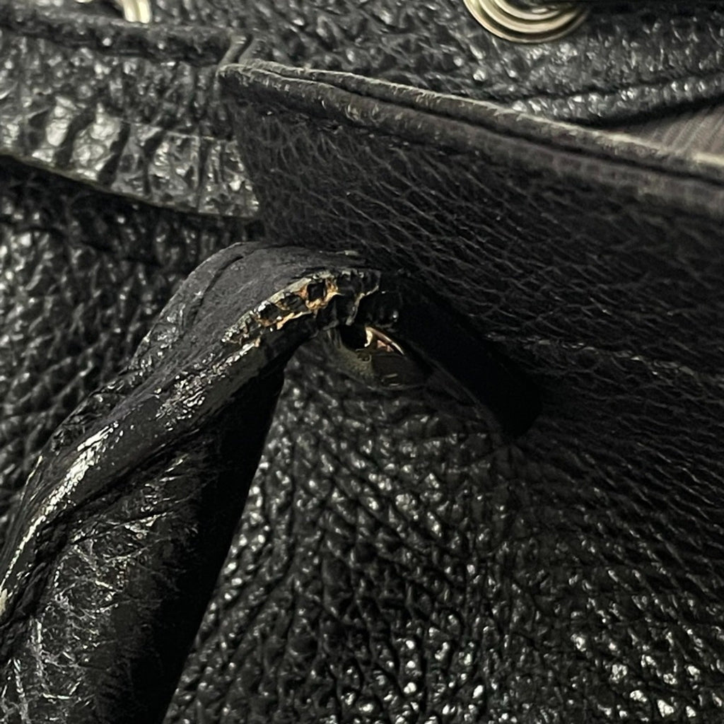 Louis Vuitton Black Noir Leather Tote Bag (Pre-Owned)