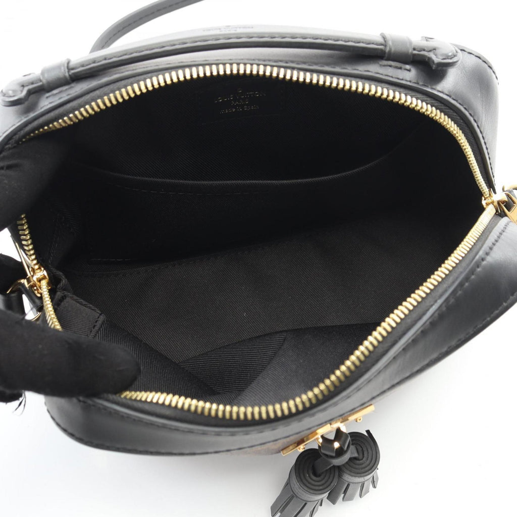 Louis Vuitton Black Brown Noir Coated Canvas Leather Shoulder Bag (Pre-Owned)