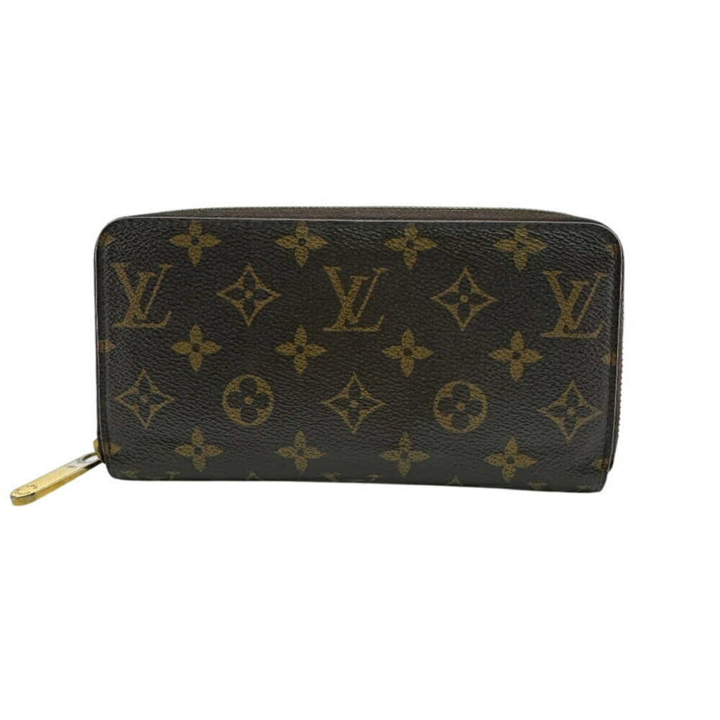 Louis Vuitton Brown Red Color Leather Long Wallet (Bi-Fold) (Pre-Owned)
