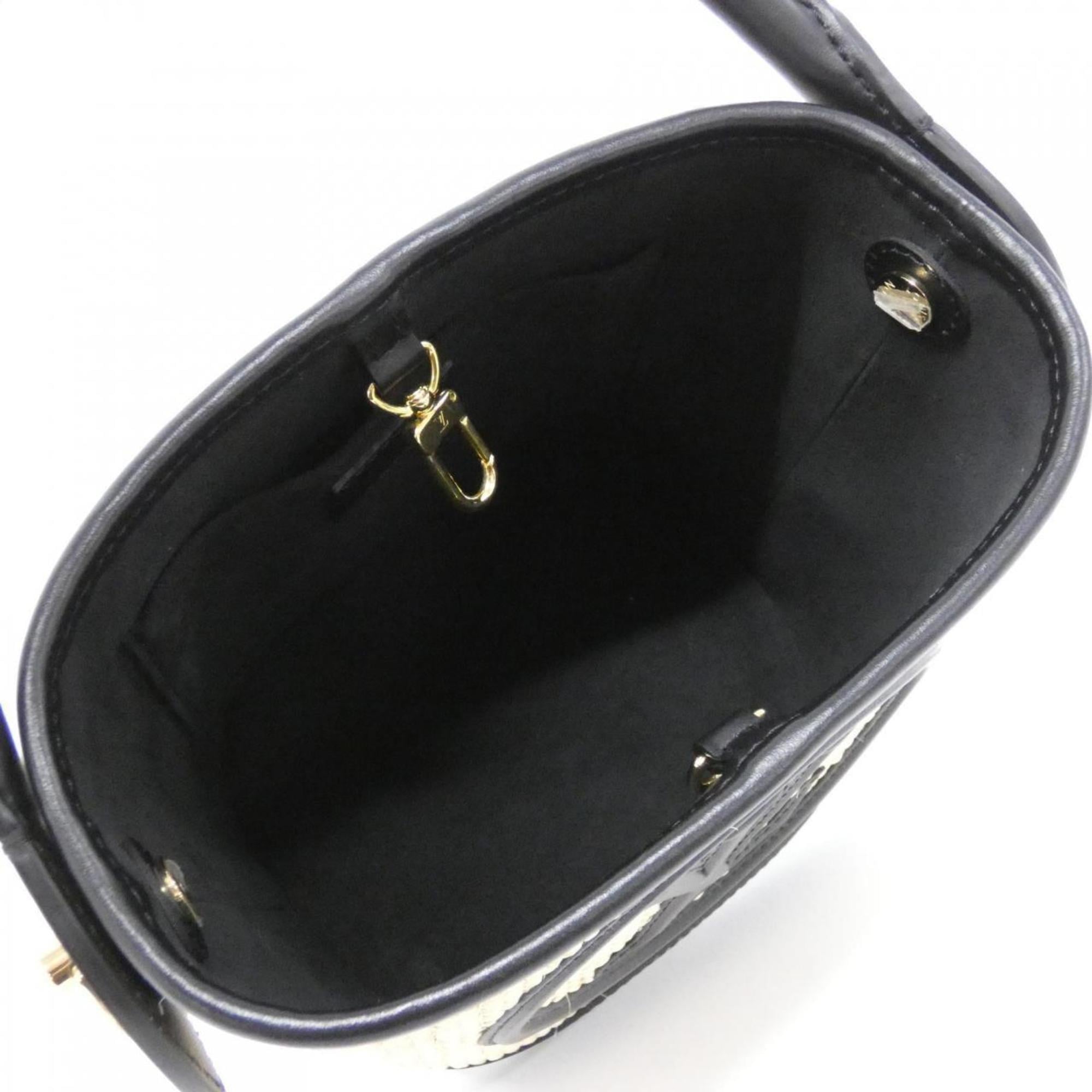 Louis Vuitton Black Raffia Handbag (Pre-Owned)