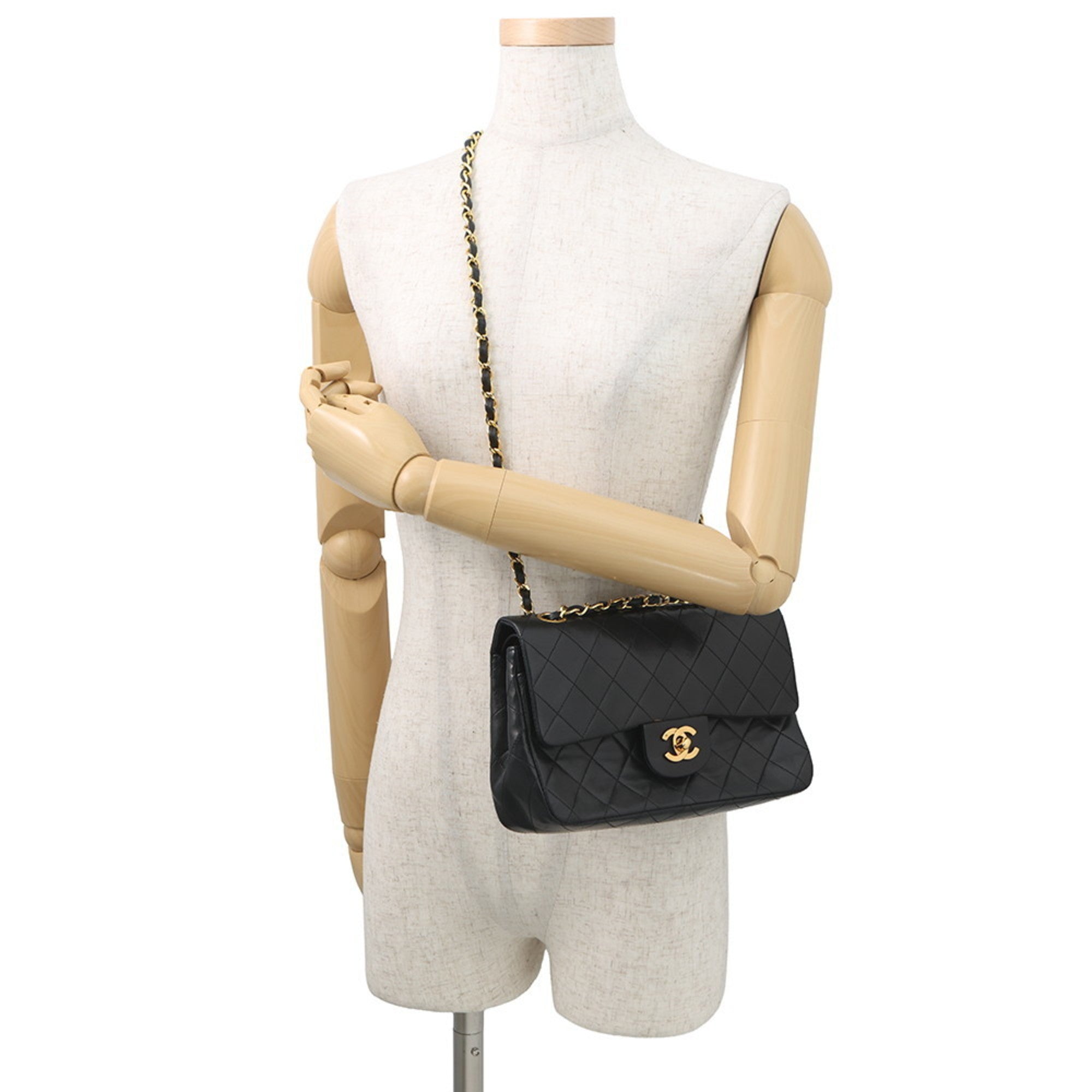 Vintage Classic Double Flap Bag Quilted Lambskin Small