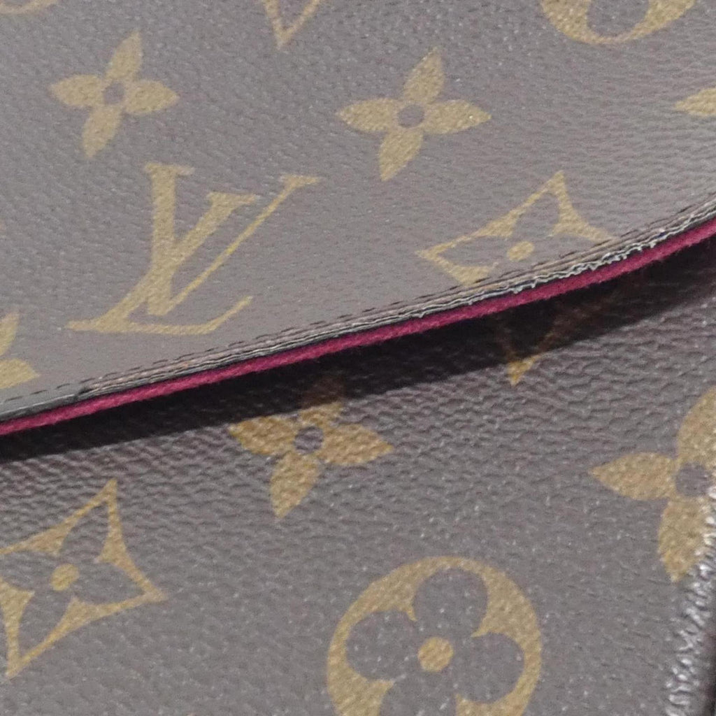 Louis Vuitton Monogram Marron Coated Canvas Pochette Shoulder Bag (Pre-Owned)