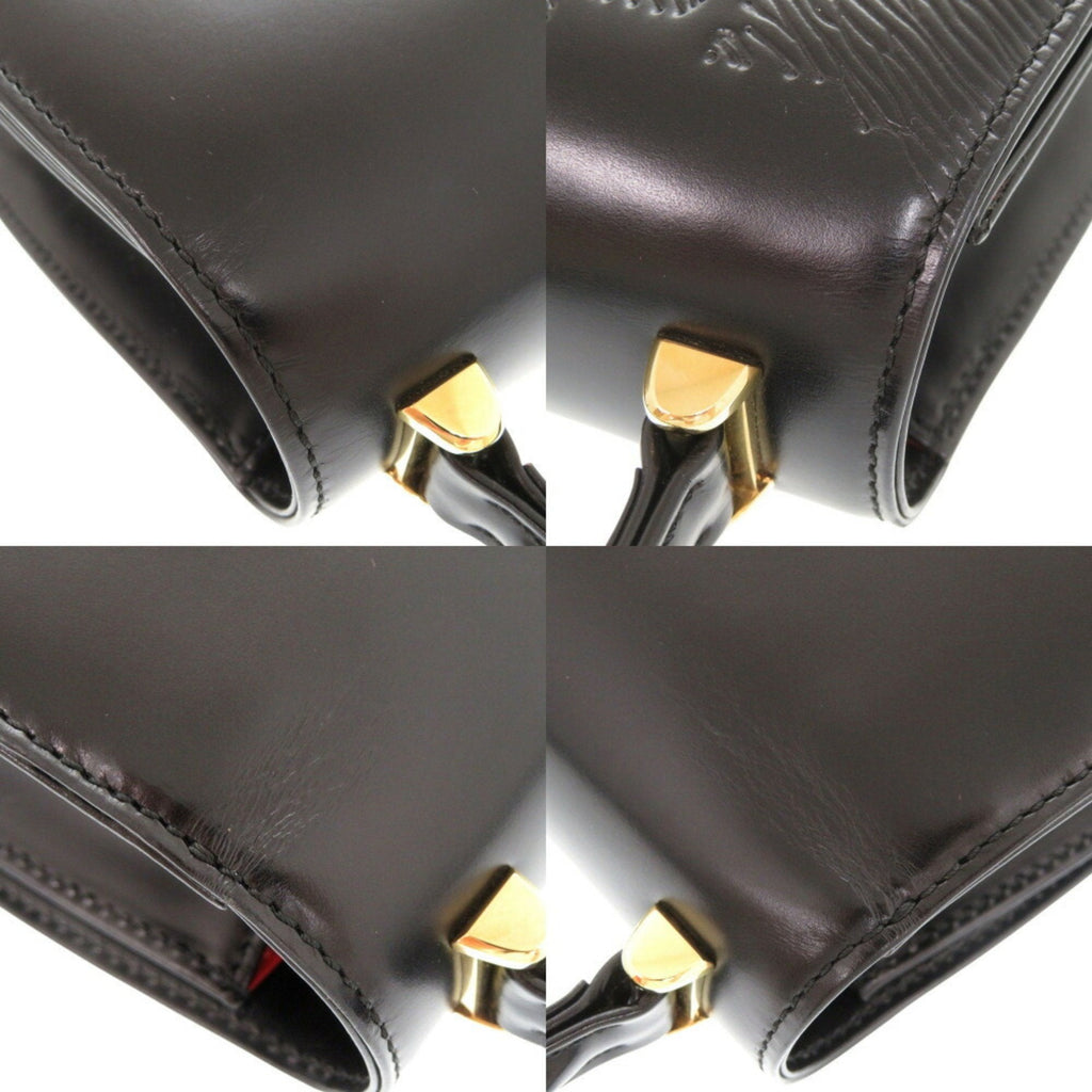 Louis Vuitton Black Leather Handbag (Pre-Owned)