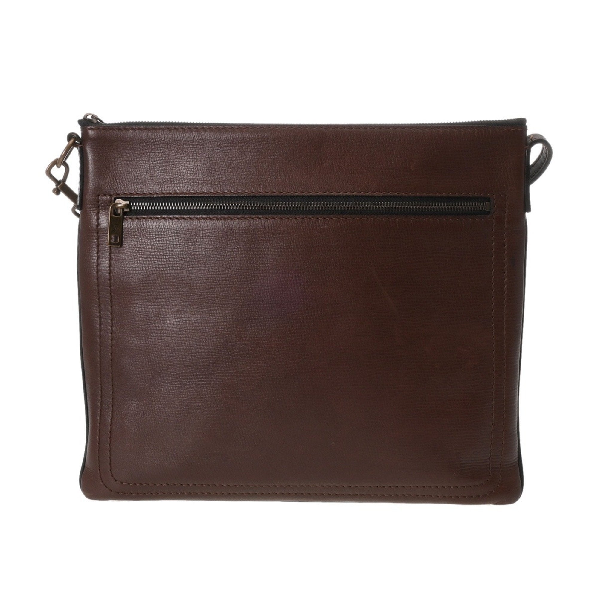 Louis Vuitton Coffee Utah Leather Shoulder Bag (Pre-Owned)