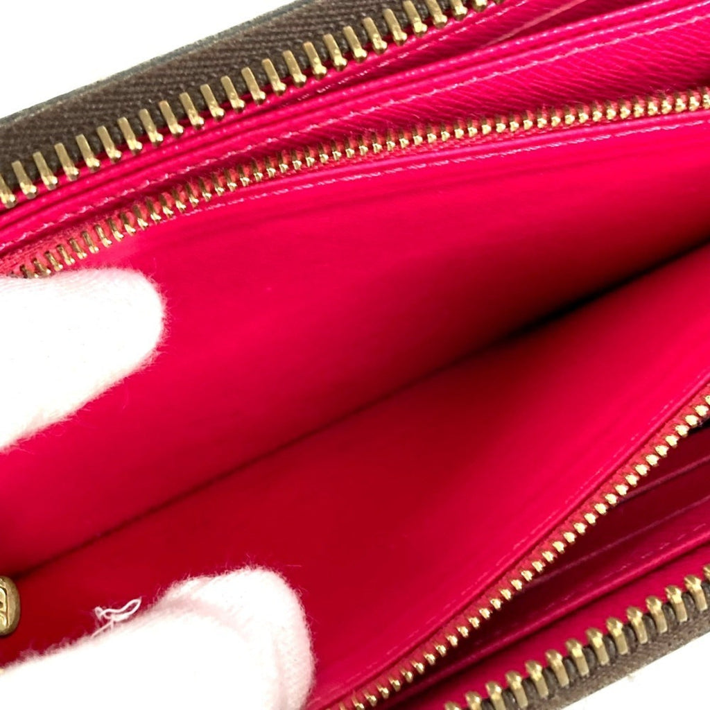 Louis Vuitton Monogram Bay Brown Pink Monogram Long Wallet (Bi-Fold) (Pre-Owned)