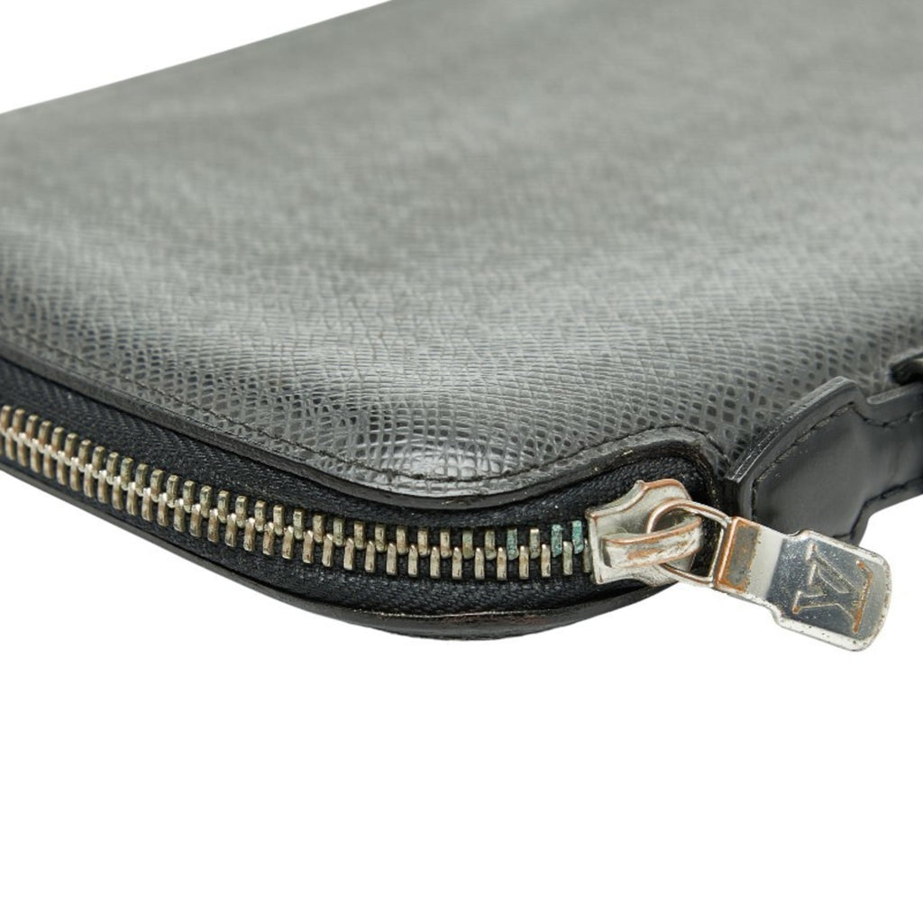 Louis Vuitton Ardoise Black Leather Pouch (Pre-Owned)