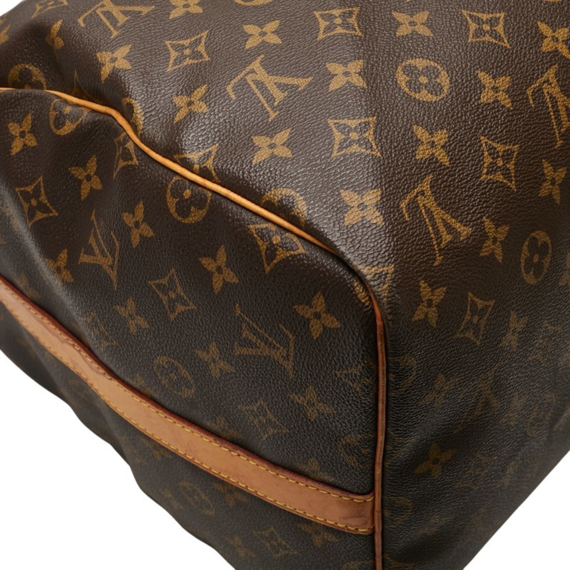 Louis Vuitton Monogram Brown Pvc Leather Boston Bag Shoulder Bag (Pre-Owned)