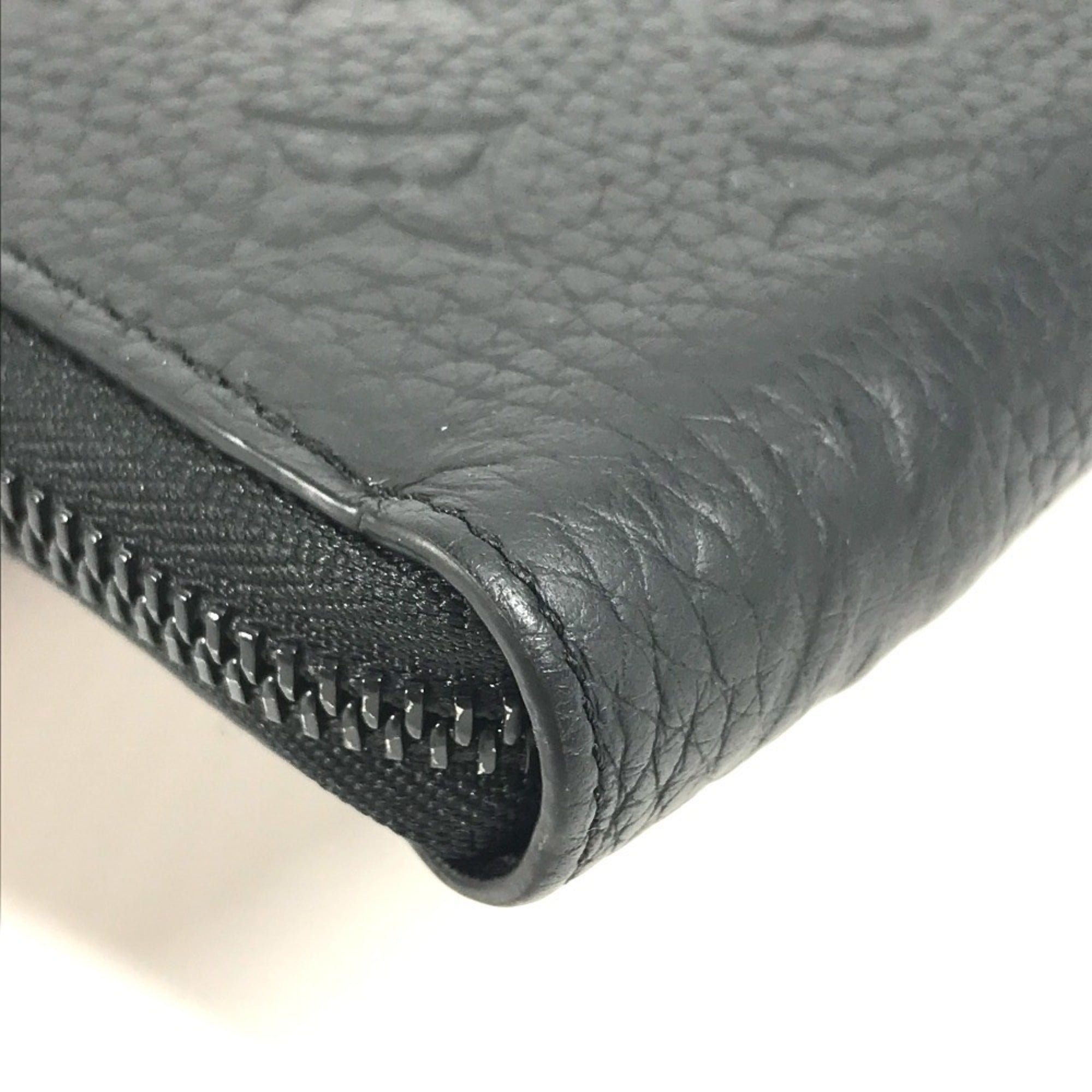 Louis Vuitton Black Noir Leather Long Wallet (Bi-Fold) (Pre-Owned)