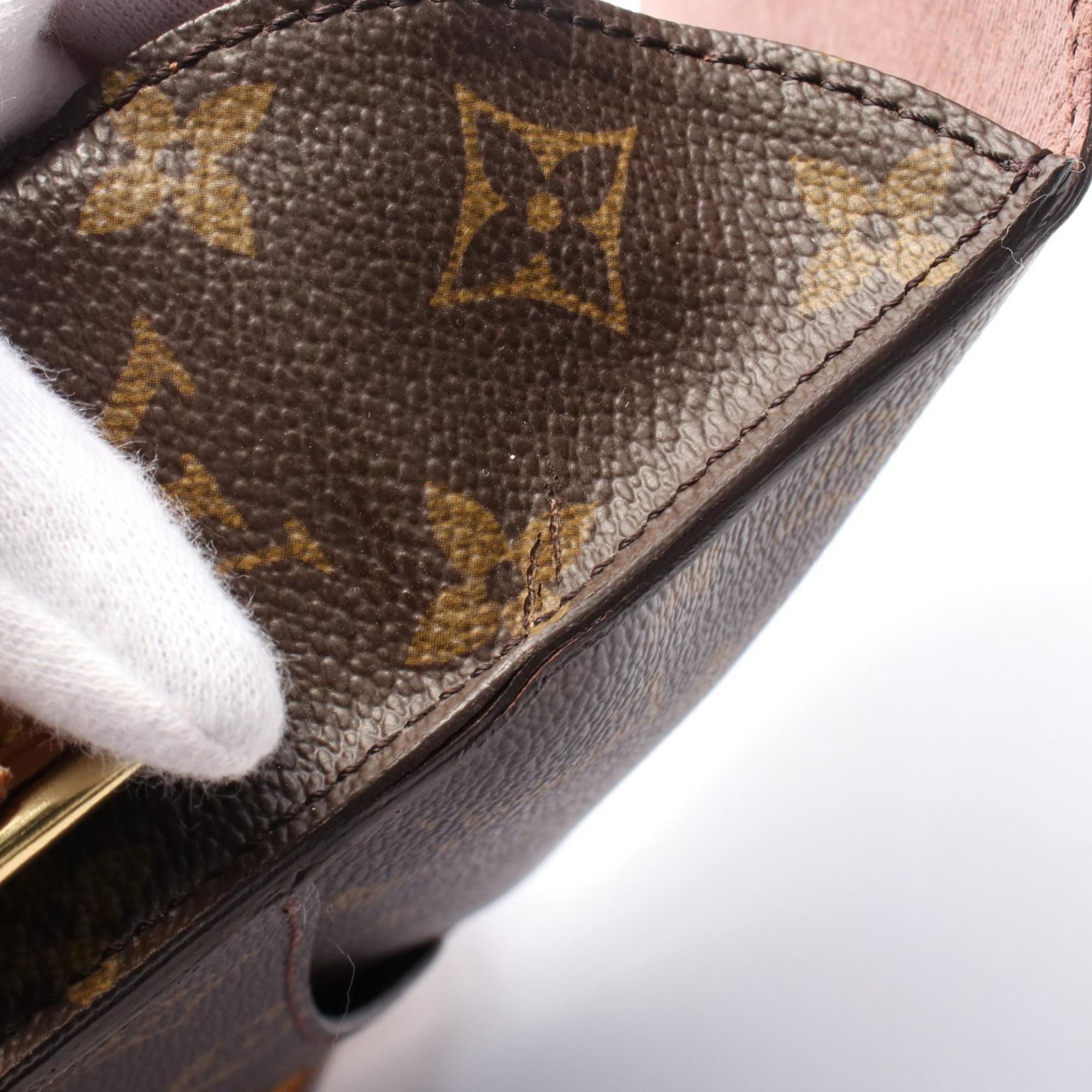 Louis Vuitton Monogram Brown Coated Canvas Leather Shoulder Bag (Pre-Owned)