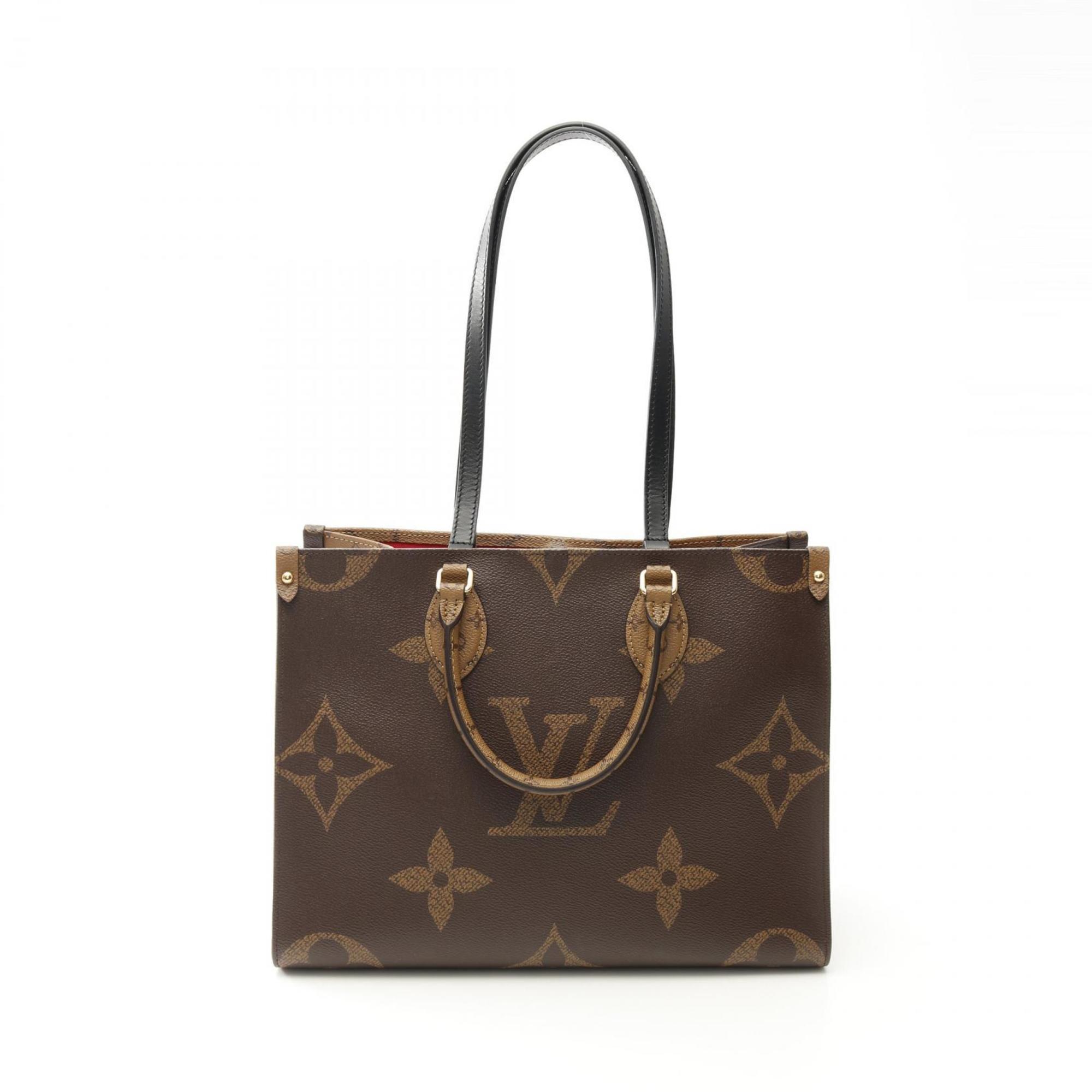 Louis Vuitton Beige Brown Coated Canvas Tote Bag (Pre-Owned)
