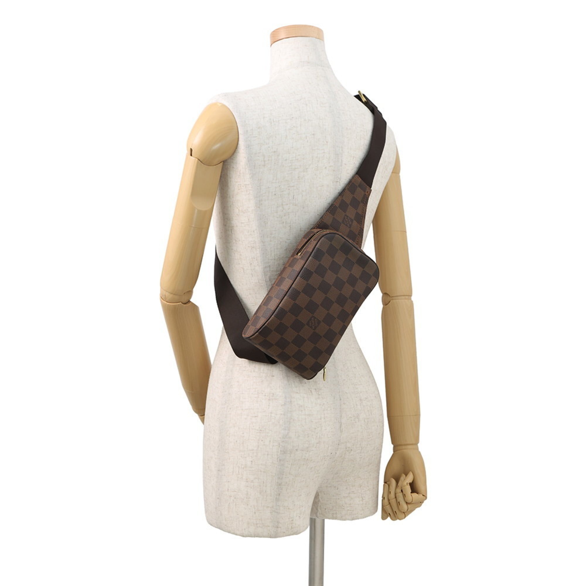 Louis Vuitton Brown Damier Canvas Ebene Damier Canvas Pouch Shoulder Bag Sling Bag (Pre-Owned)