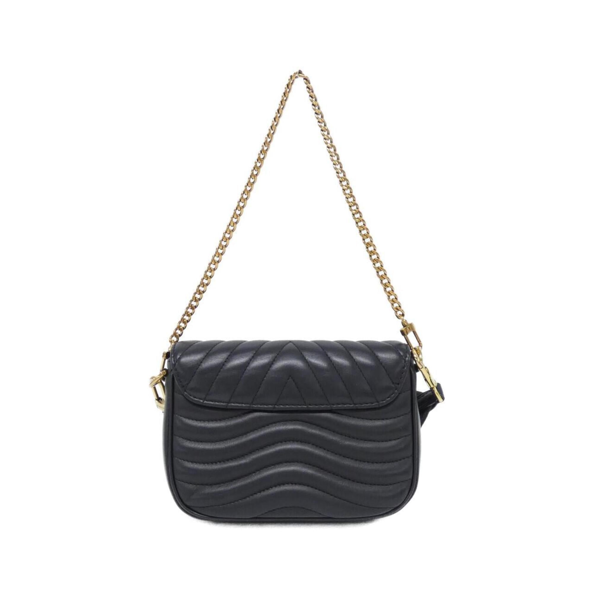 Louis Vuitton Black Leather Pochette Shoulder Bag (Pre-Owned)