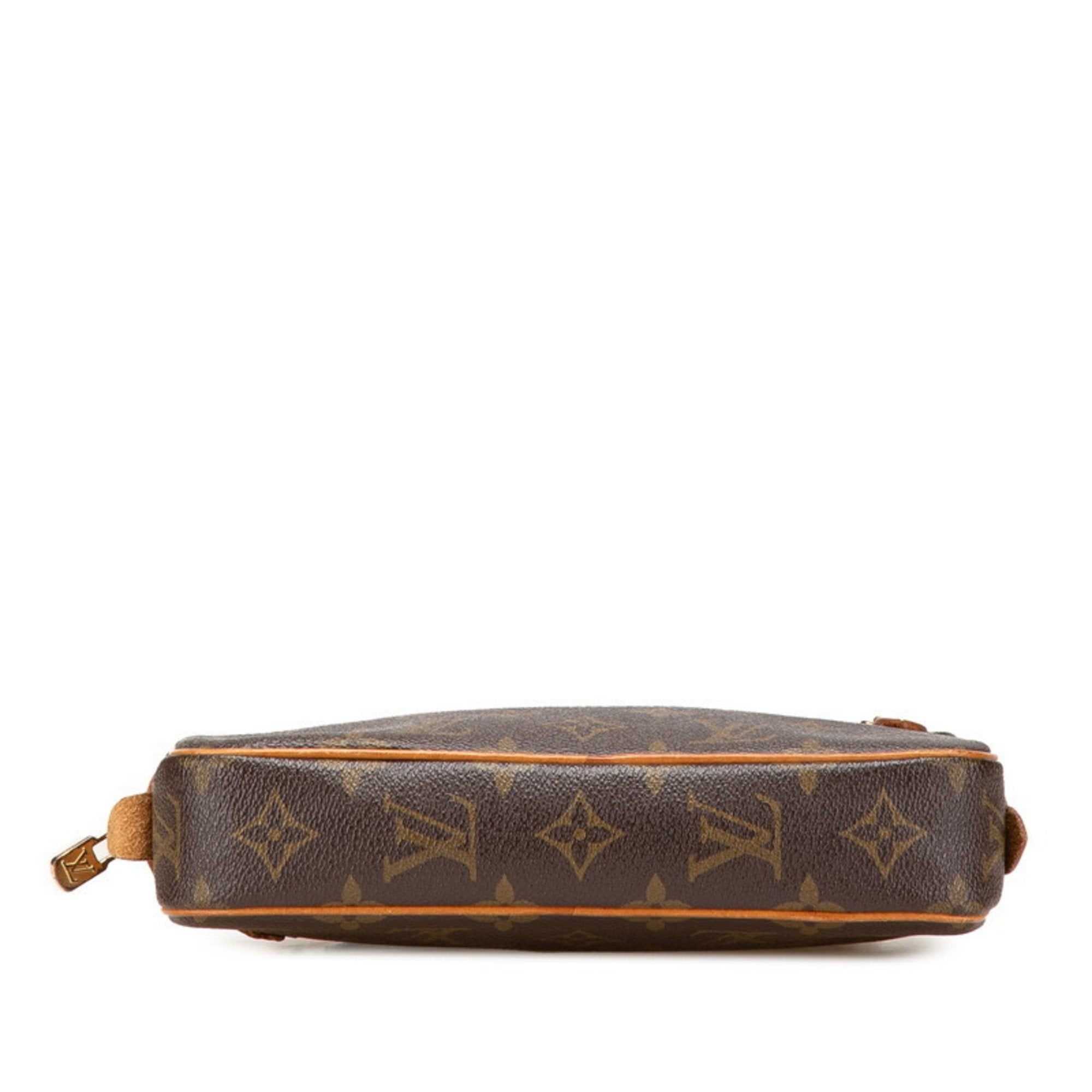 Louis Vuitton Brown Pvc Leather Pochette Shoulder Bag (Pre-Owned)