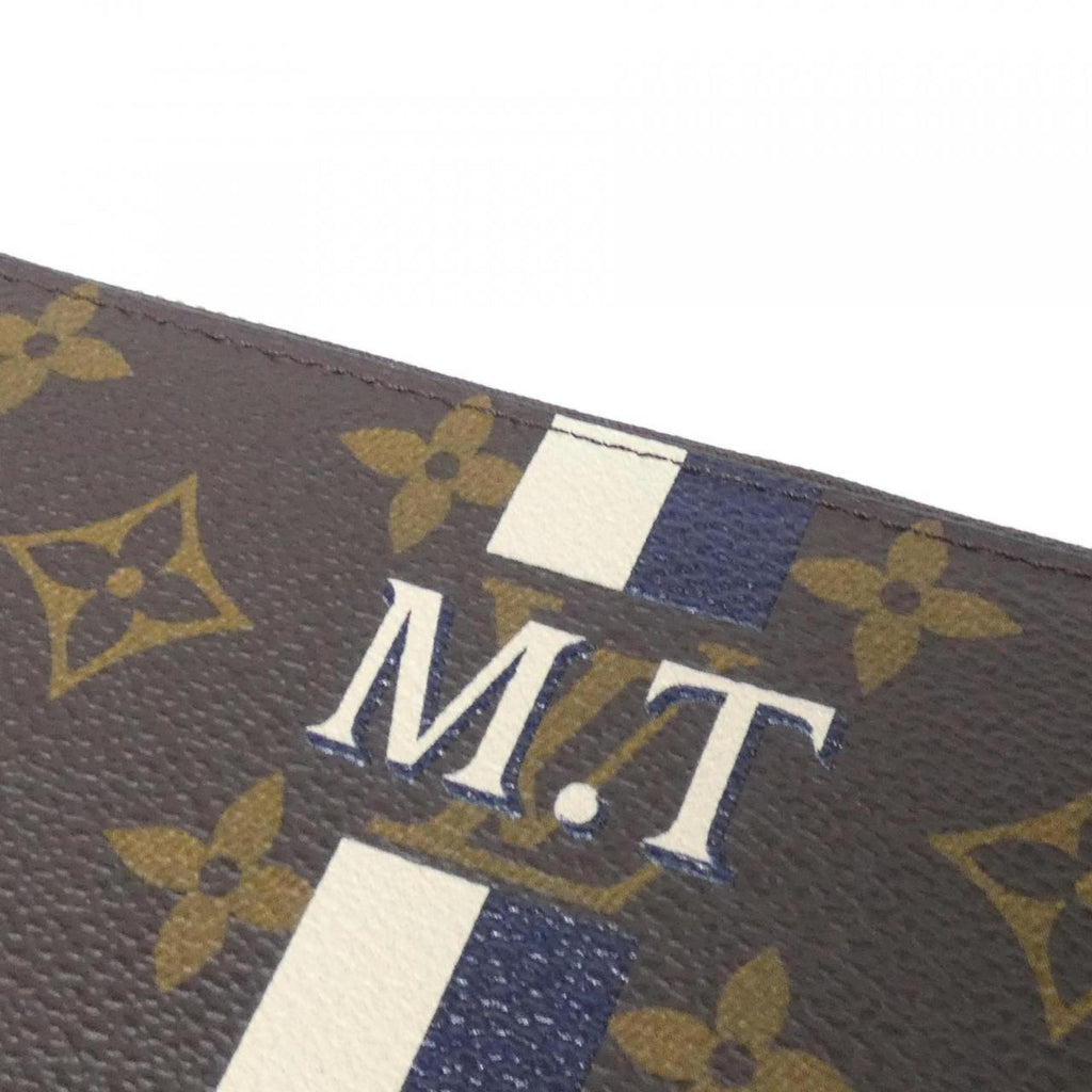 Louis Vuitton Marron Coated Canvas Long Wallet (Bi-Fold) (Pre-Owned)