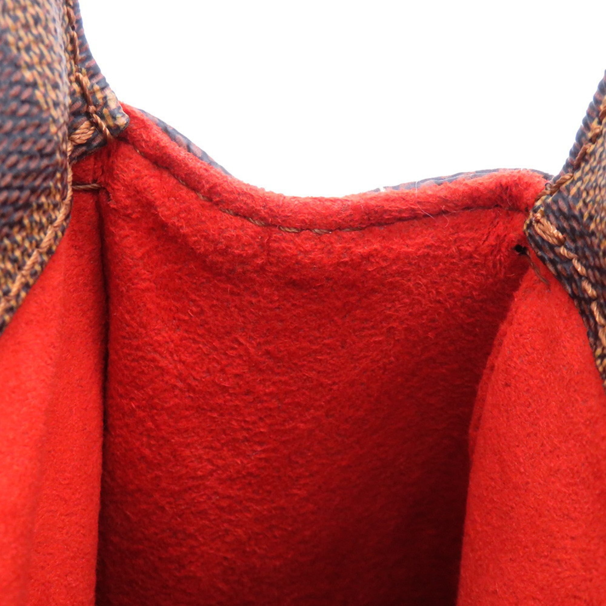 Louis Vuitton Damier Damier Canvas Ebene Red Color Shoulder Bag Tote Bag (Pre-Owned)