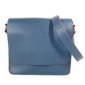 Louis Vuitton Navy Ocean Red Color Taiga Leather Messenger Bag Shoulder Bag (Pre-Owned)