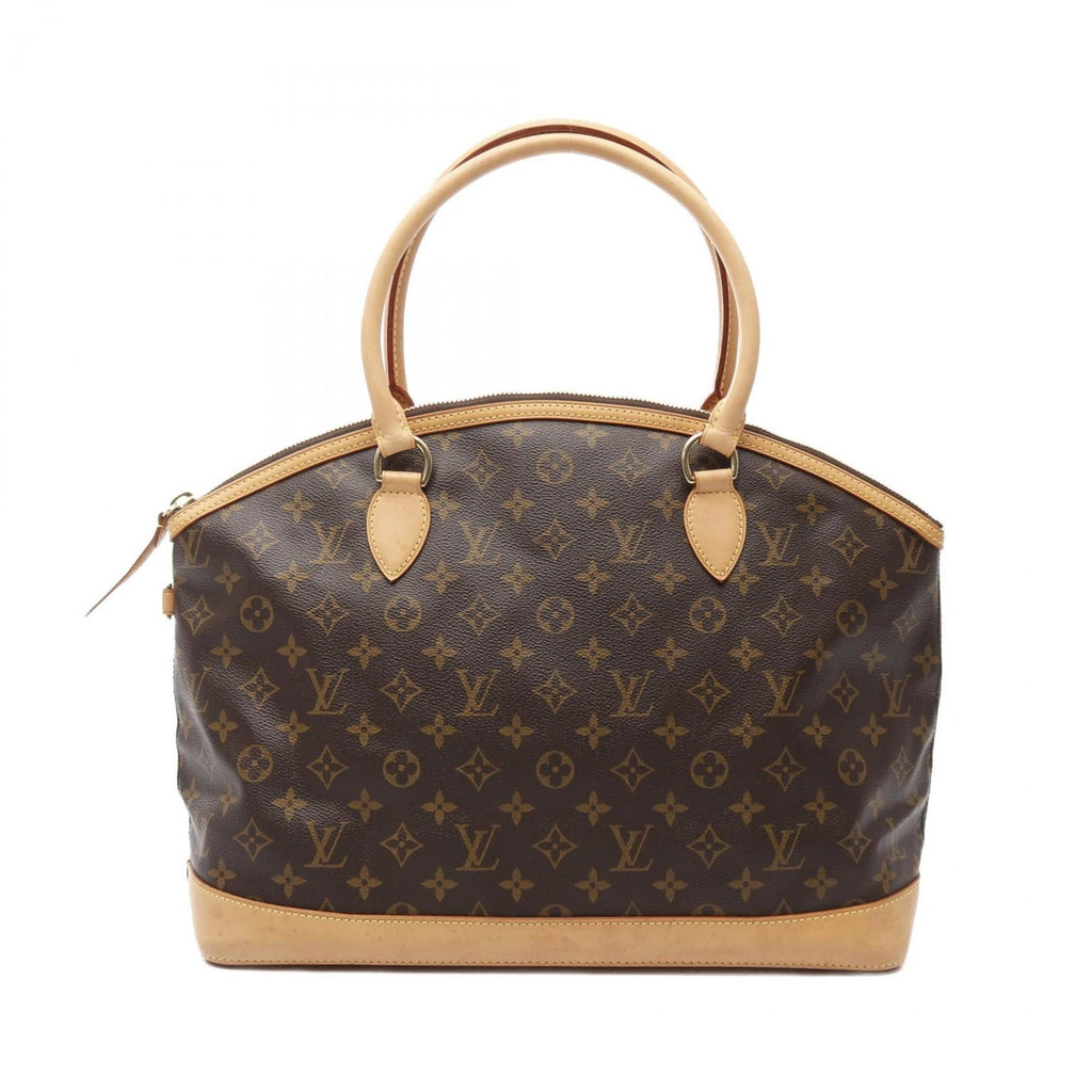 Louis Vuitton Brown Coated Canvas Leather Tote Bag (Pre-Owned)